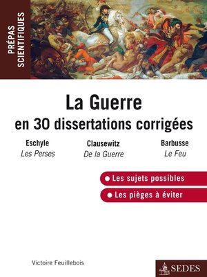 cover image of La guerre en 30 dissertations corrigées